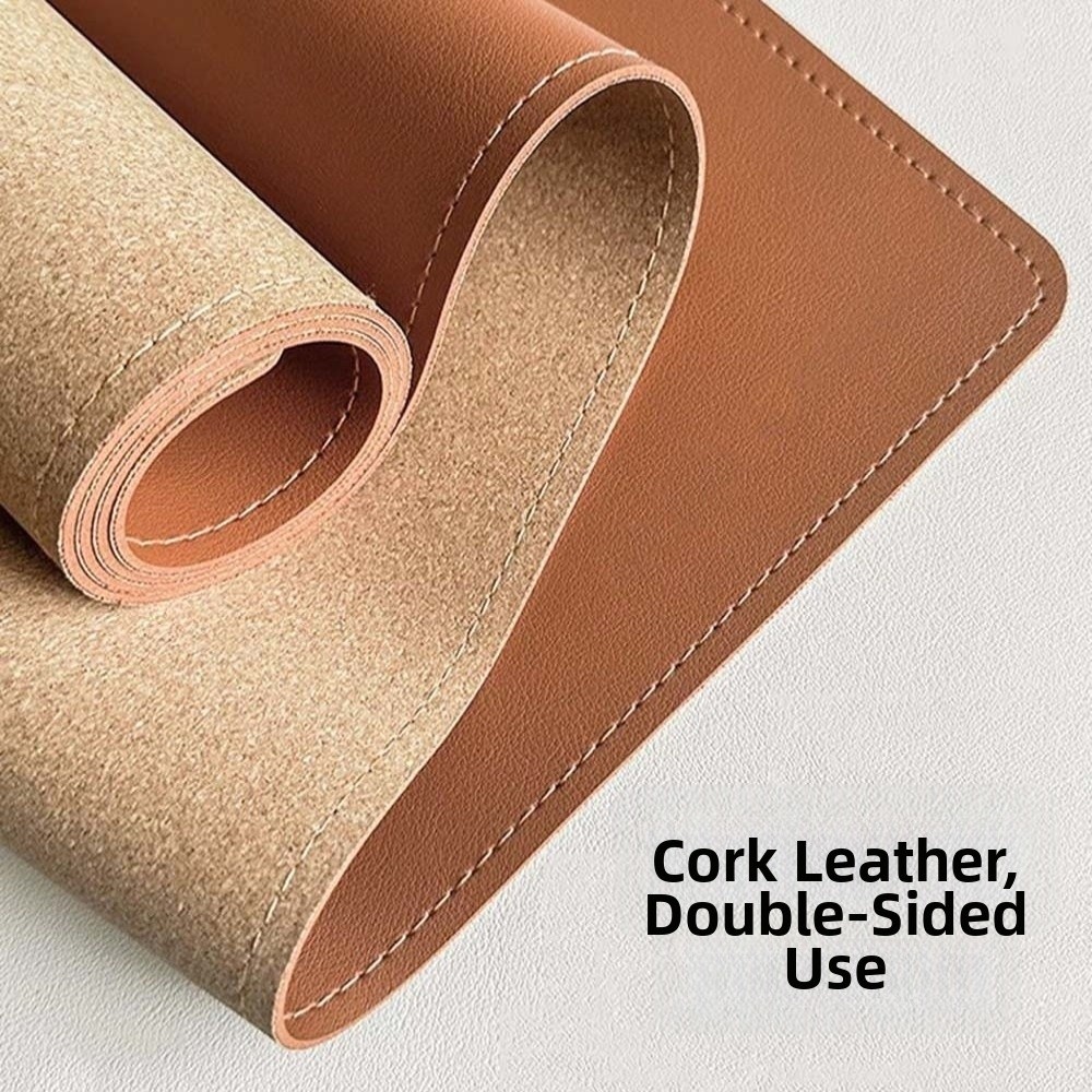 Leatherwork Desk - Desk Blotter Leather Writing Pad Cork