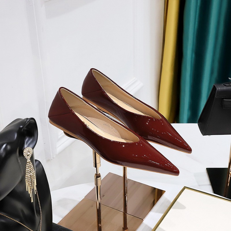 Leather Work Flats Women - Fashion Women 1cm Low Heels Work