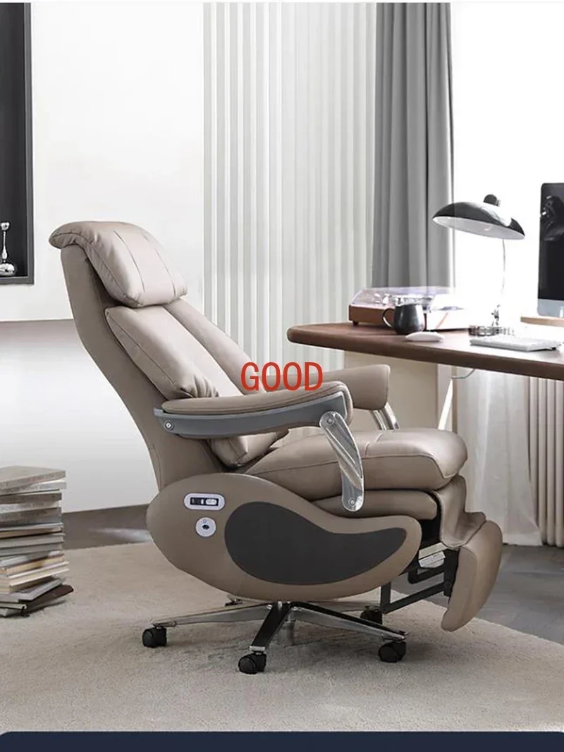 Leatherwork Products - Luxurious Leather Office Chair Electric Massage