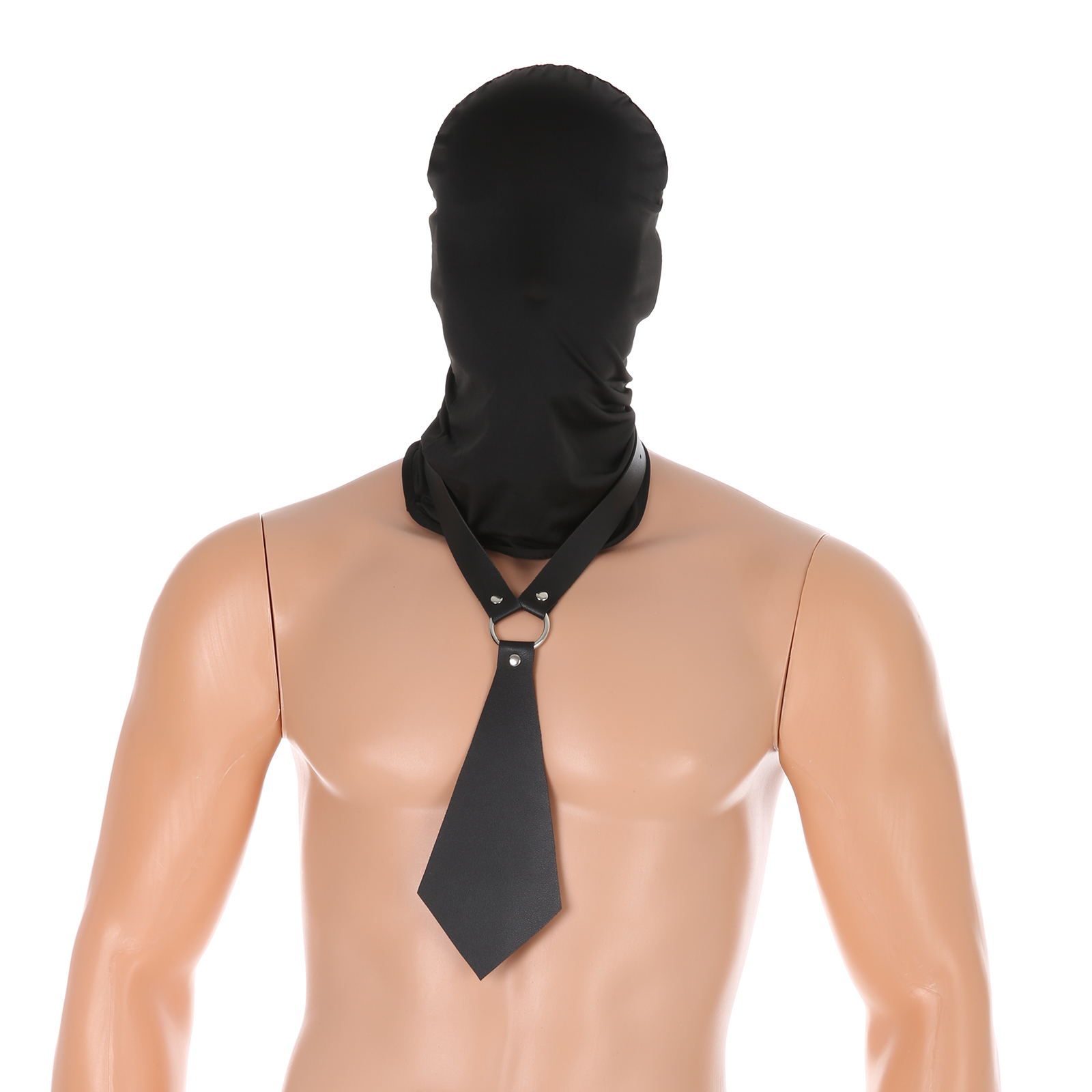 Leather Work Hat - Men Faux Leather Tie Collar Choker