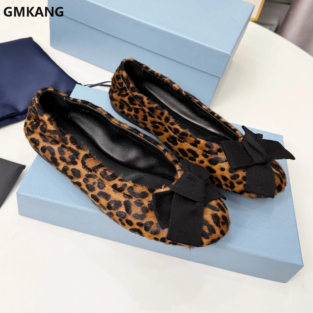 Women's Ballet Flats Bow Pleat - Leather Work Flats Women 评论和价格
