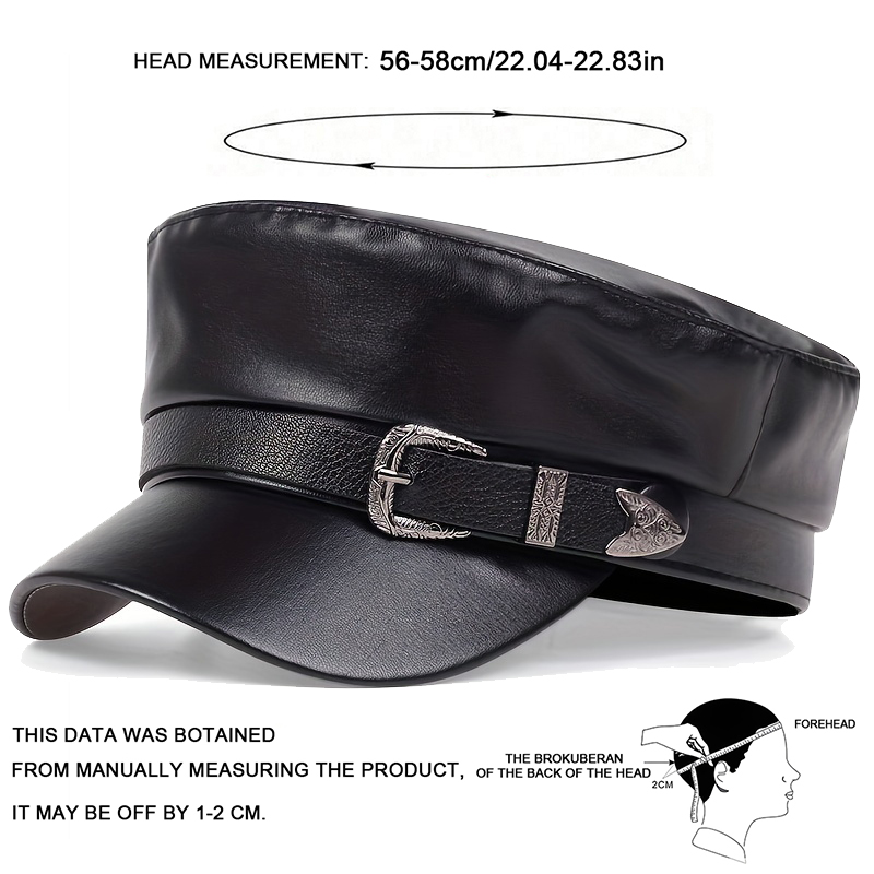 Fashion Women Large Belt Buckl - Leather Work Hat 评论和价格