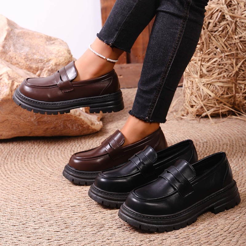Women's Brown Leather Loafers  - Leather Work Flats Women 评论和价格