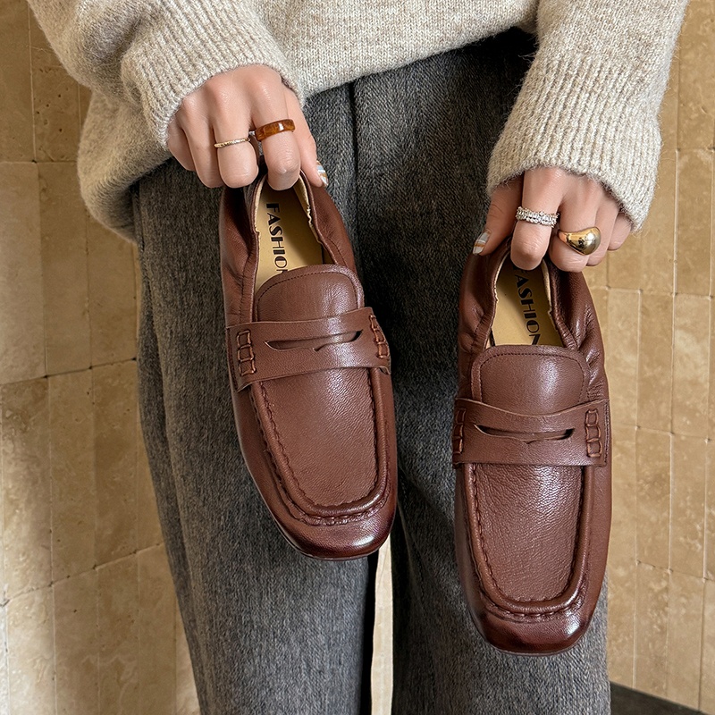 Womens Flats Spring Autumn Mul - Leather Work Flats Women 评论和价格
