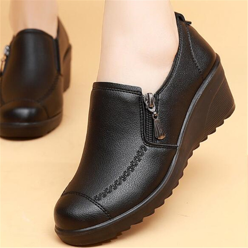 New Spring Women's Shoes Fashi - Leather Work Flats Women 评论和价格