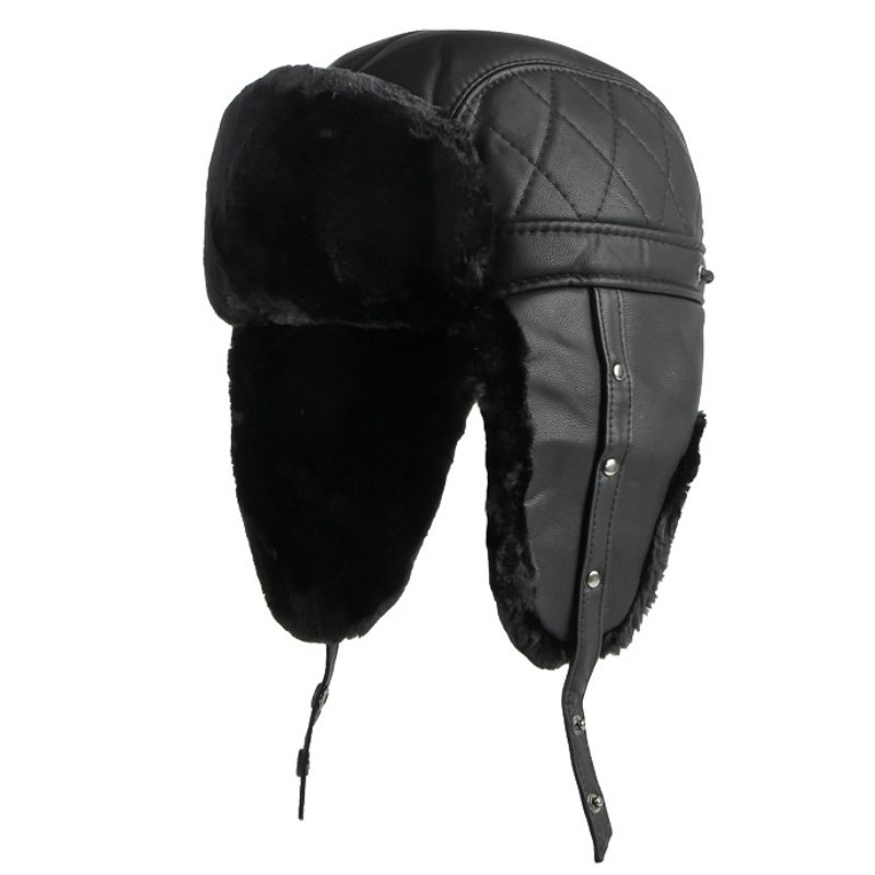 HT4002 New PU Leather Russian  - Leather Work Hat 评论和价格