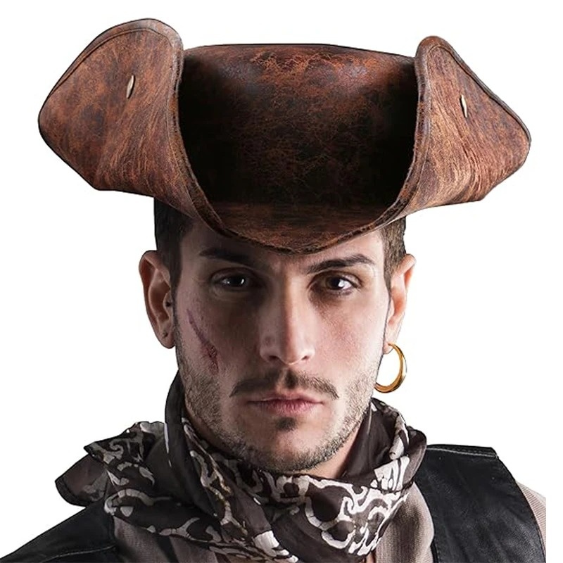 Faux Leather Pirate Hat Vintag - Leather Work Hat 评论和价格