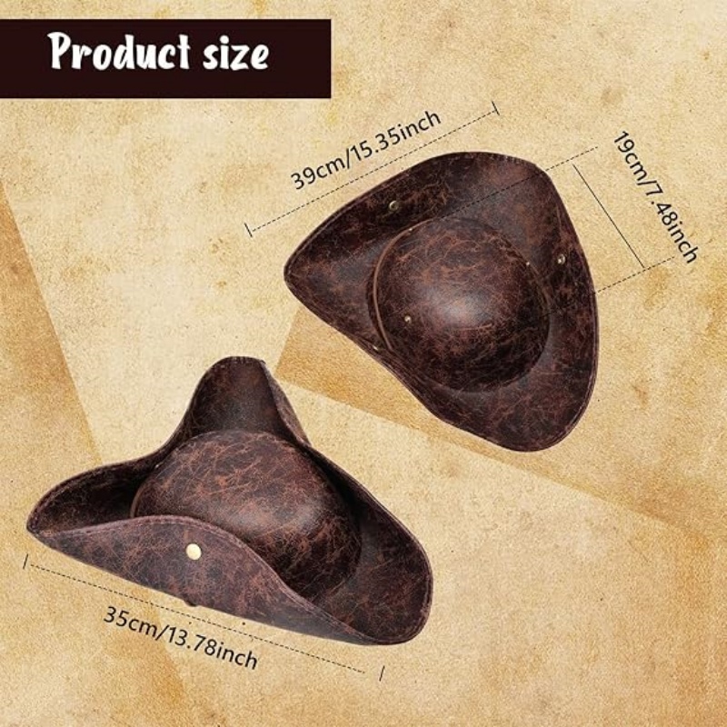 Faux Leather Pirate Hat Vintag - Leather Work Hat 评论和价格