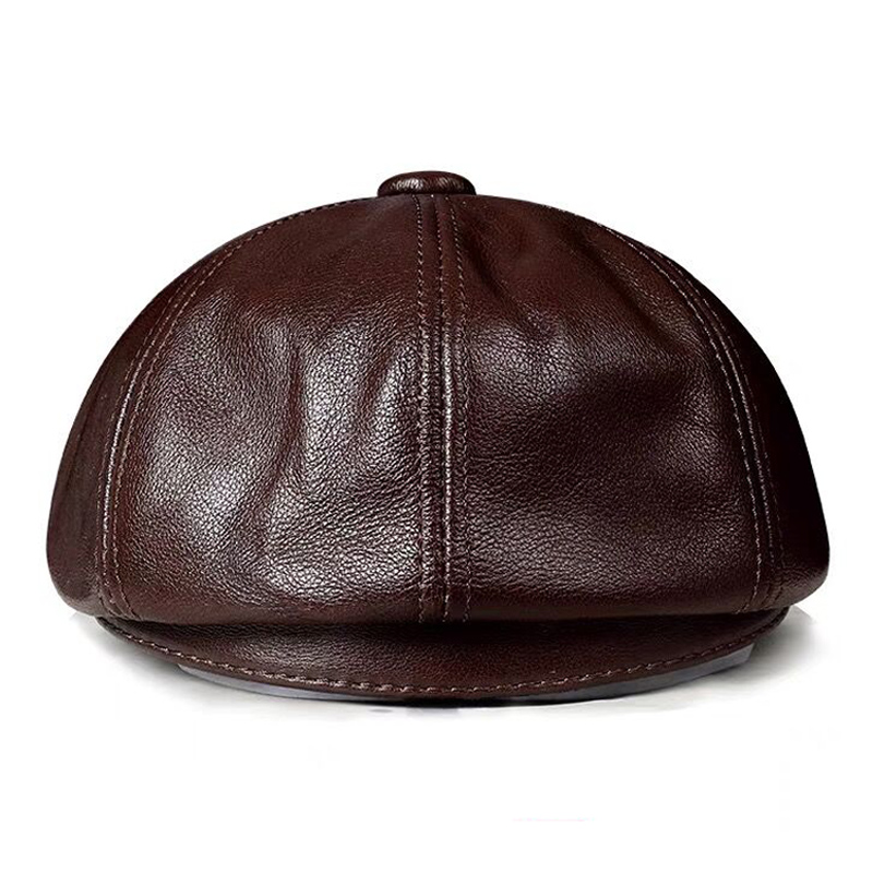 Spring New Genuine Leather Hat - Leather Work Hat 评论和价格