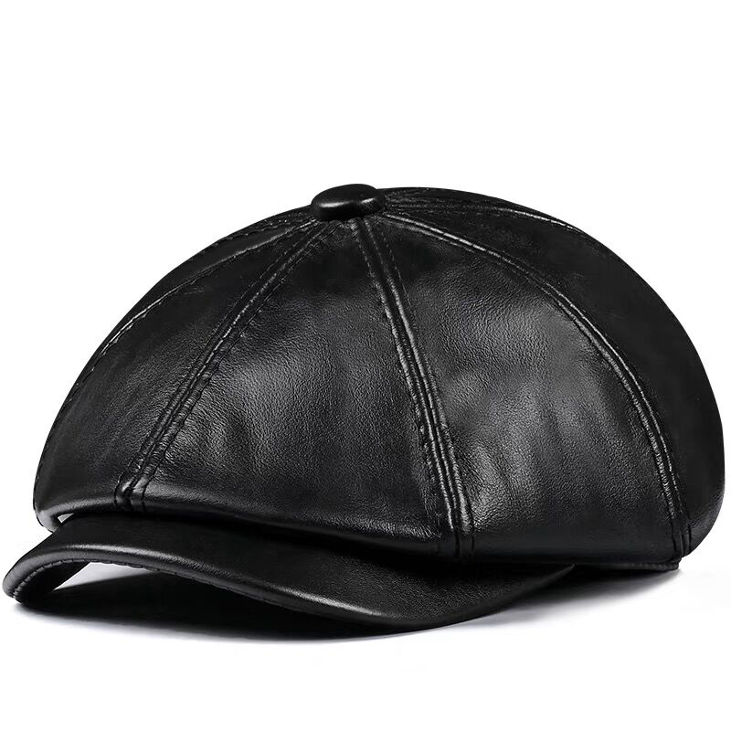 Spring New Genuine Leather Hat - Leather Work Hat 评论和价格