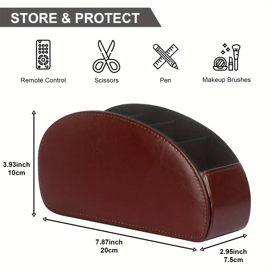 1Pc 5 Grid PU Leather Desktop  - Leatherwork Desk 评论和价格