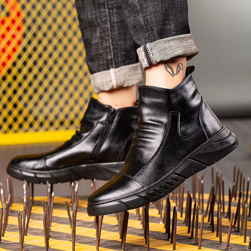 Fashion 2025 Black Leather Saf - Leather Work Hat 评论和价格