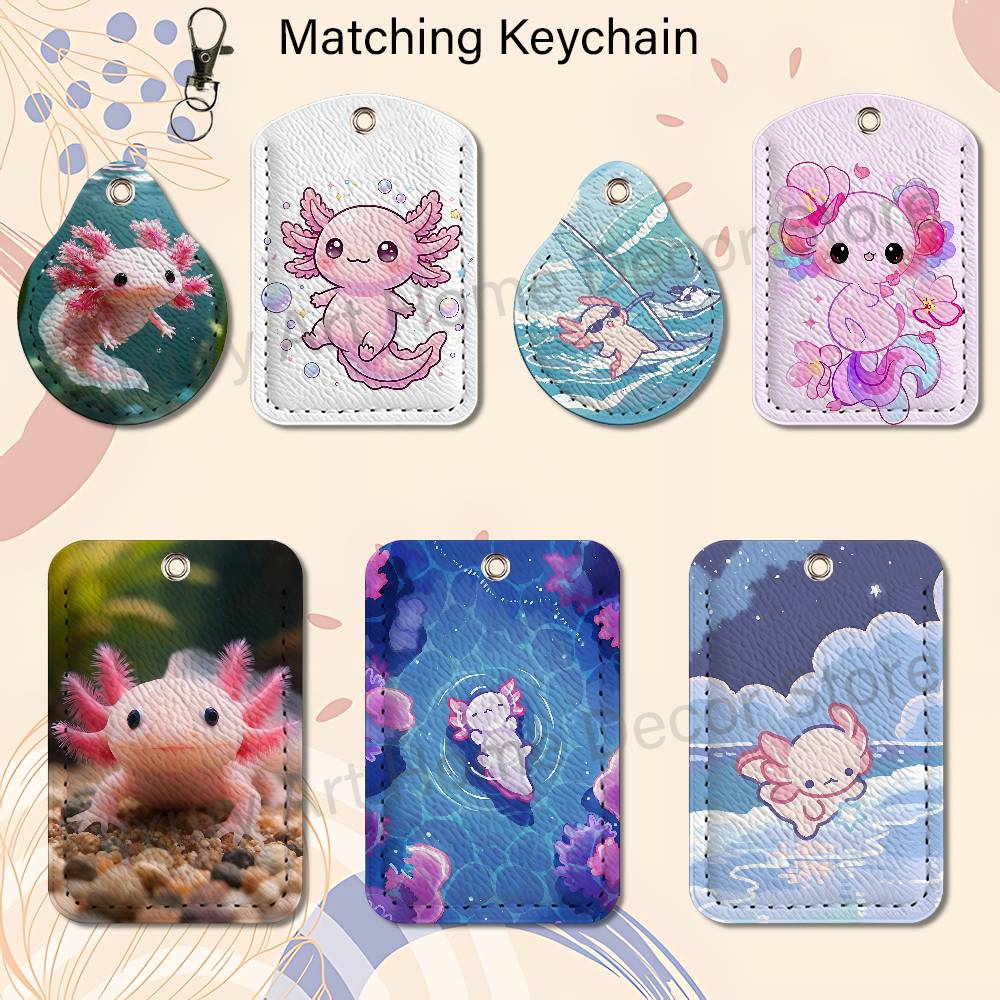 Cute pink A-Axolotl Cartoon Ho - Leather Work Leather 评论和价格