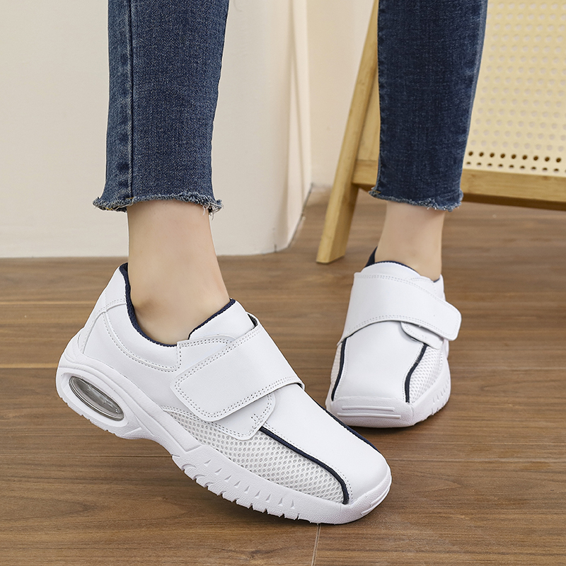 Professional Pure White Nursin - Leather Work Flats Women 评论和价格