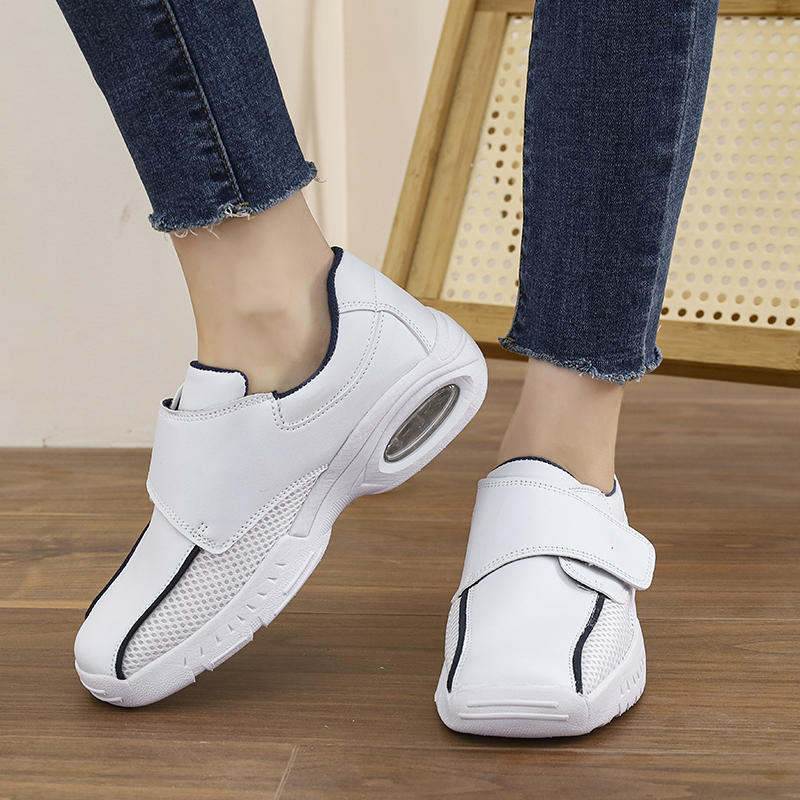 Professional Pure White Nursin - Leather Work Flats Women 评论和价格