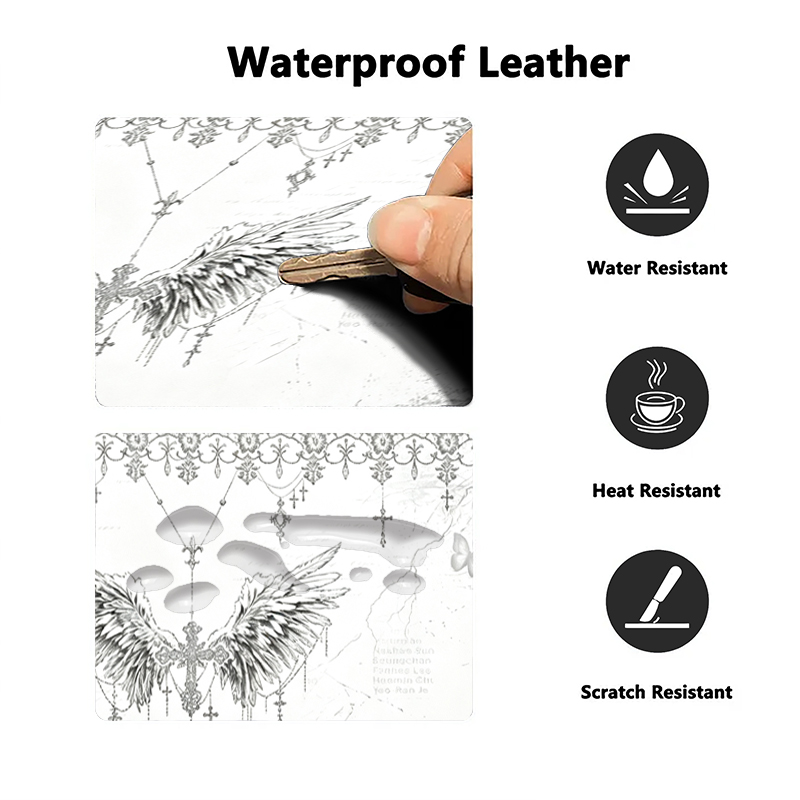 Leather Mousepad Black White A - Leatherwork Desk 评论和价格