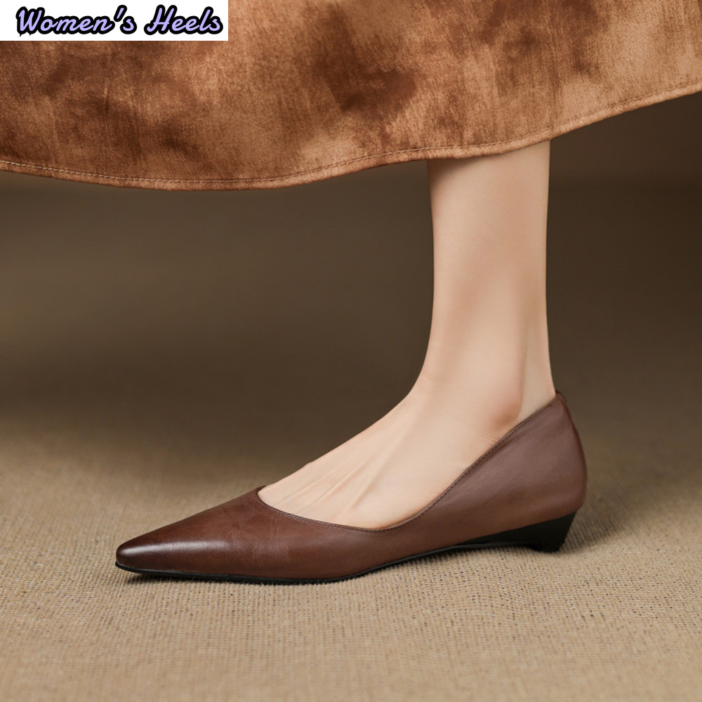 French Elegant Low Heel Pointe - Leatherwork In French 评论和价格