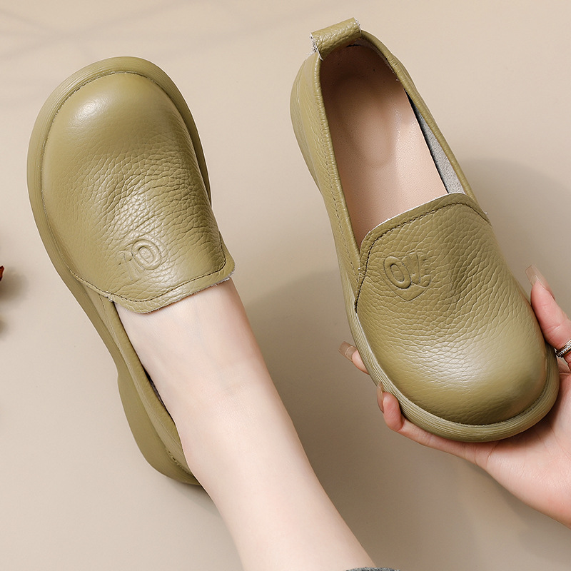 2025 Genuine Leather Loafers W - Leather Work Flats Women 评论和价格