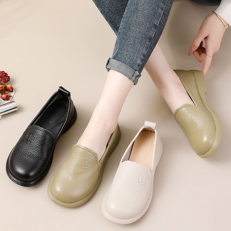 2025 Genuine Leather Loafers W - Leather Work Flats Women 评论和价格